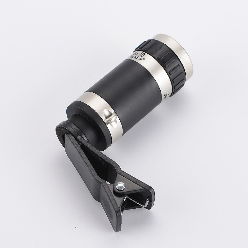 Telescop monocular portabil 8x18 pentru telefon HD Zoom Telescop mobil Telescop Lentila optică cu clemă pentru telefon