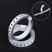 Pjaunami lipni skalės juostelės lipdukai 10/12,5 mm pločio metalinės juostos matuoklis, vikšras, frezas, stalinis pjūklas, kurio matmenys 0,5–1 m