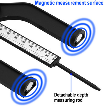 Ψηφιακός μετρητής βάθους LCD μετρητές ύψους Δαγκάνες με μαγνητικά πόδια για τραπέζια δρομολογητή Εργαλεία μέτρησης ξύλου