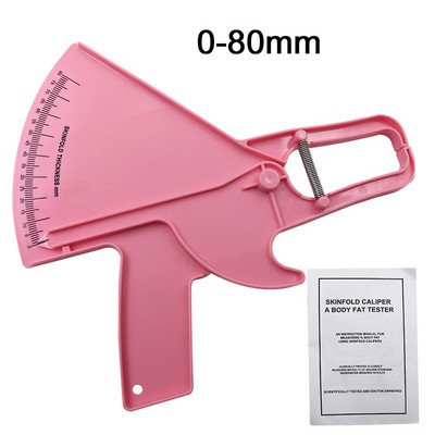 0–80 mm kūno riebalų matavimo testeris, sebumo apkabos spaustuko formos liniuotė, odos raukšlių tikrinimo instrumento matavimo juosta