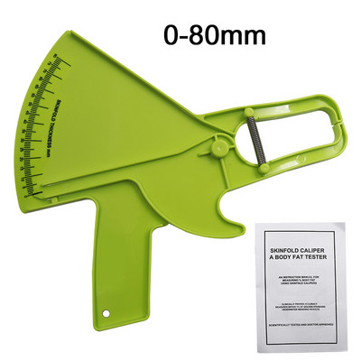 0–80 mm kūno riebalų matavimo testeris, sebumo apkabos spaustuko formos liniuotė, odos raukšlių tikrinimo instrumento matavimo juosta