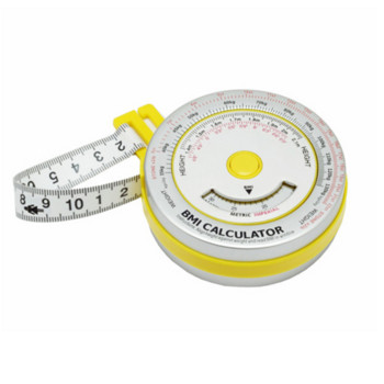 Ролетка ИТМ Индекс на телесна маса Бутон Прибираща се заключваща лента 150 см Калкулатор Диета Лесно измерване Инструменти
