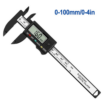 Цифров шублер LCD Електронен алтиметър Микрометър Измервателен инструмент Пластмасова линийка 0-150 мм 0-100 мм 6-инча