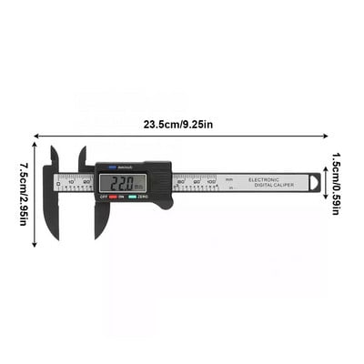 Șubler digital 6 inch șubler electronic vernier 100 mm șubler micrometru riglă digitală instrument de măsurare 150 mm 0,1 mm