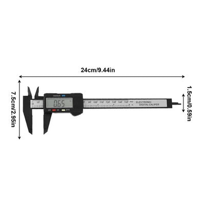 Șubler digital 6 inch șubler electronic vernier 100 mm șubler micrometru riglă digitală instrument de măsurare 150 mm 0,1 mm