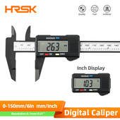 Șubler electronic digital șublere Vernier Riglă micrometru Fibră de carbon din plastic Instrumente de măsurare Instrument 150mm/100mm