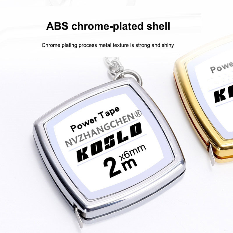 2 m mõõdulint Sissetõmmatav joonlaud Võtmehoidja Ehitustööriistad Terasest paks tasku Sentimeeter puidutöötlemise mõõtmisjoonlaud