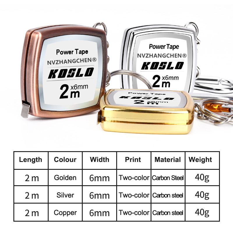 2 m mõõdulint Sissetõmmatav joonlaud Võtmehoidja Ehitustööriistad Terasest paks tasku Sentimeeter puidutöötlemise mõõtmisjoonlaud