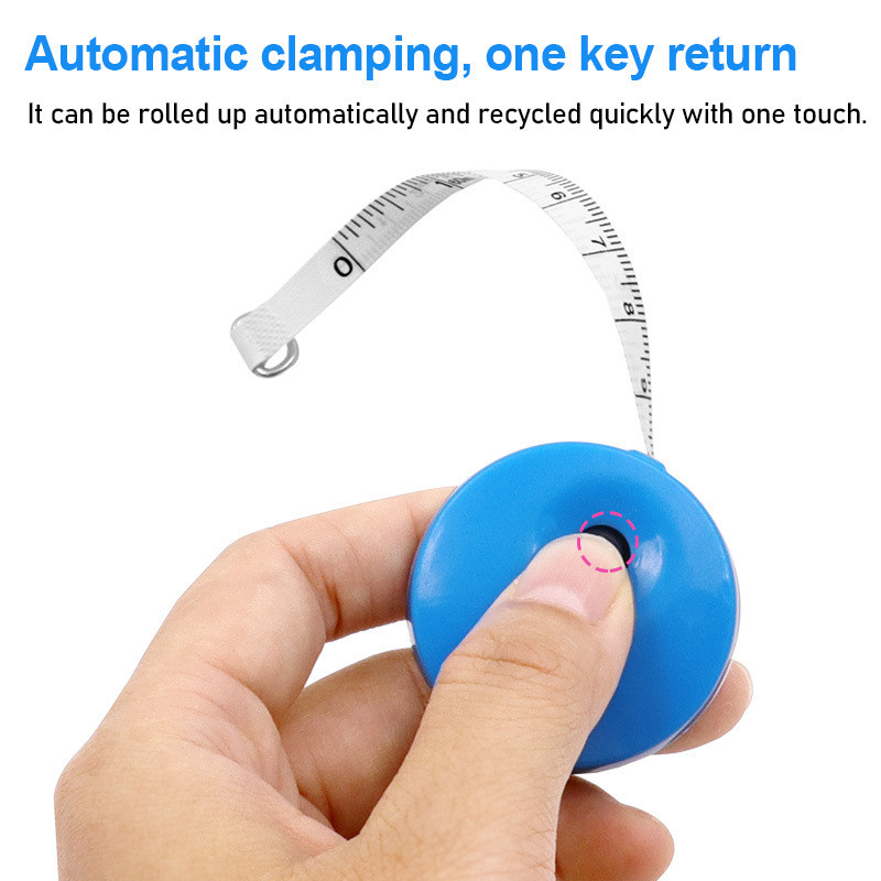 1,5 M kehamõõdulint Automaatne teleskoopmõõdulindi mõõdukile meetrilise sentimeetri lindi õmblemiseks, hall