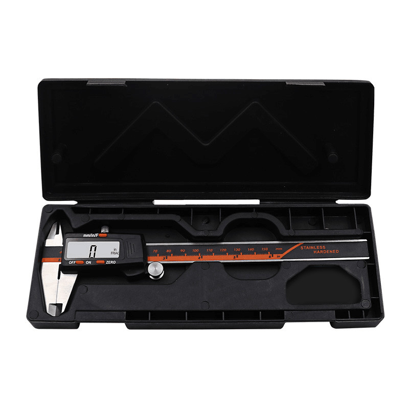 Digitálne posuvné meradlo z nehrdzavejúcej ocele s displejom, 150 mm, frakcia MM, palce, vysoko presné LCD posuvné meradlo z nehrdzavejúcej ocele