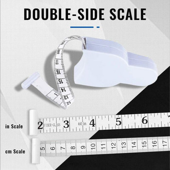 Измервателна лента за тяло Сантиметър Ролетка Шиене Метрична лента Линийка Автоматично телескопично измервателно фолио за инструмент за измерване на тялото