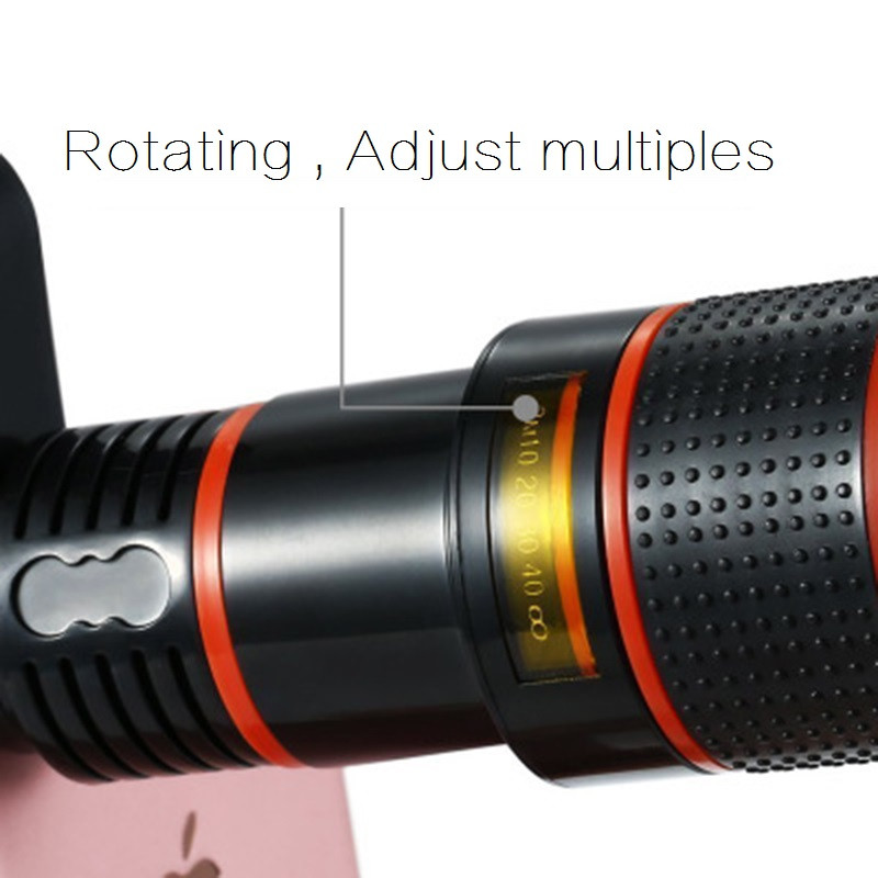 Telefon kamera lencse Univerzális Clip 12X zoom mobiltelefon teleszkóp objektív iPhone külső teleszkóp telefon tartozékok