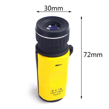 6x16 Mini Pocket Monoculars Portable Range Finder Κιάλια Τηλεσκόπιο Για Κάμπινγκ Υπαίθρια Αθλητικά Κυνήγι Οπτικό Τηλεσκόπιο