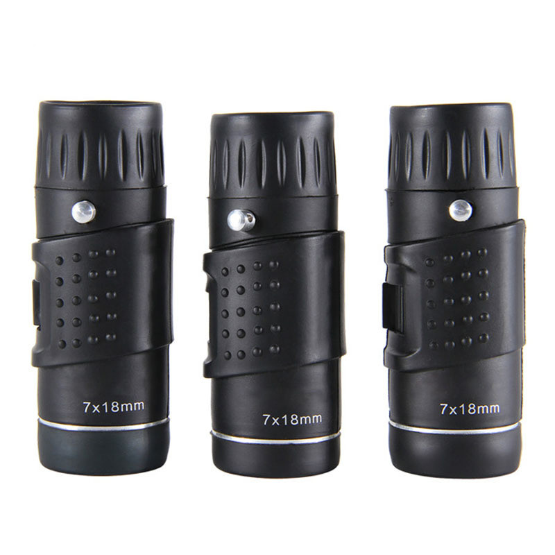 Monokulárny ďalekohľad 7X18 s plne potiahnutou optikou, HD kvalita, mini monokulárny poľovnícky koncertný pozorovací ďalekohľad, nočné videnie, šport