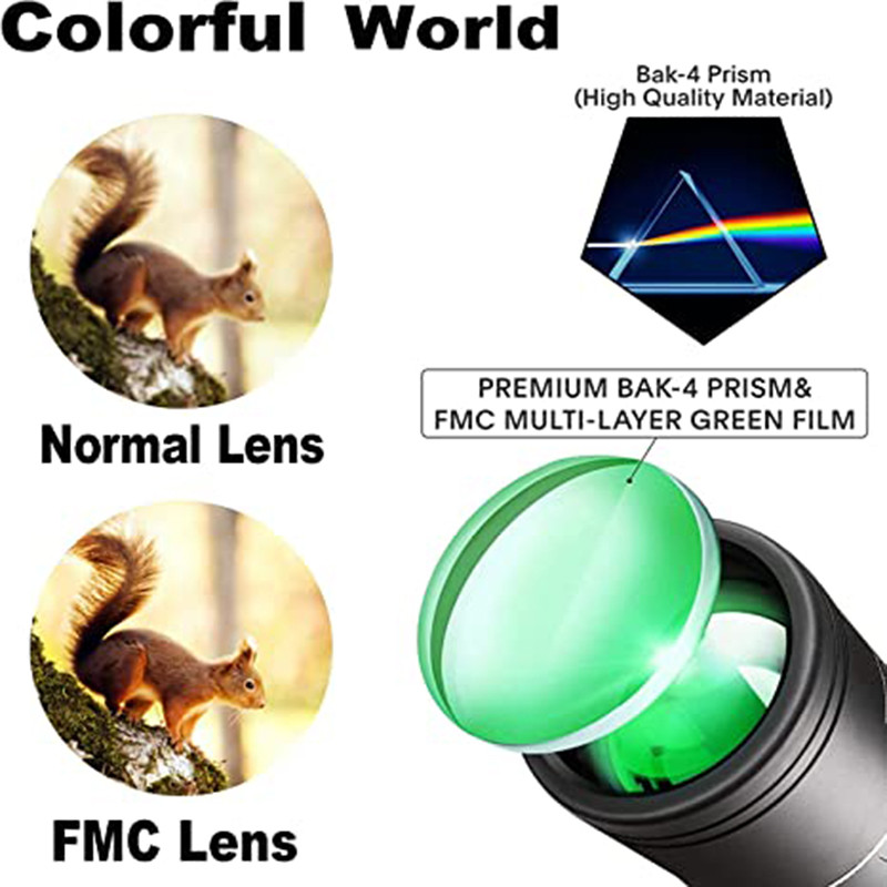 ZIYOUHU 16X52 Caza Monokularni teleskop s dvostrukim fokusom za dnevni i noćni lov HD prijenosni moćni dalekozor za kampiranje i planinarenje