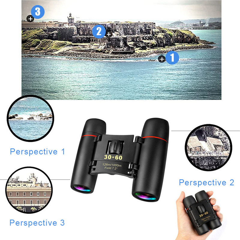 Prenosný profesionálny ďalekohľad 30x60 s ďalekohľadom pre slabé osvetlenie na lov a cestovanie v prírode