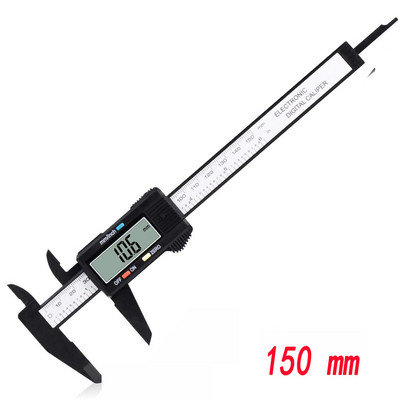 Etrier digital electronic 100/150mm Cadran din fibră de carbon Caliper Vernier Pahometru Micrometru digital Instrumente de măsurare
