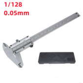 Vernier nihik 1/128 0,05 mm mikromeetri pidurisadulad 150 mm 0,02 mm liugmõõtur sees väljas sügavuse astme mõõtmise tööriist