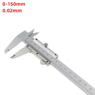 Vernier nihik 1/128 0,05 mm mikromeetri pidurisadulad 150 mm 0,02 mm liugmõõtur sees väljas sügavuse astme mõõtmise tööriist