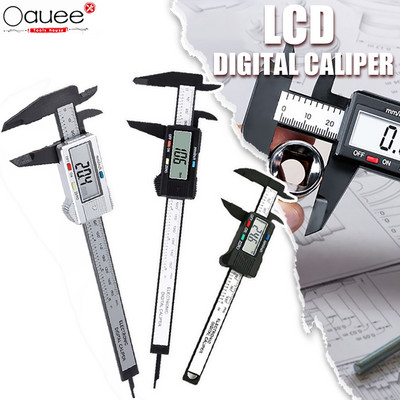 Digitális tolómérő 6 hüvelykes LCD elektronikus nóniuszos tolómérő 0-150 mm-es pachométer Digitális mikrométer Digitális vonalzó mérőeszközök