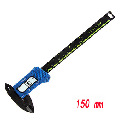 Digitális tolómérő 6 hüvelykes LCD elektronikus nóniuszos tolómérő 0-150 mm-es pachométer Digitális mikrométer Digitális vonalzó mérőeszközök