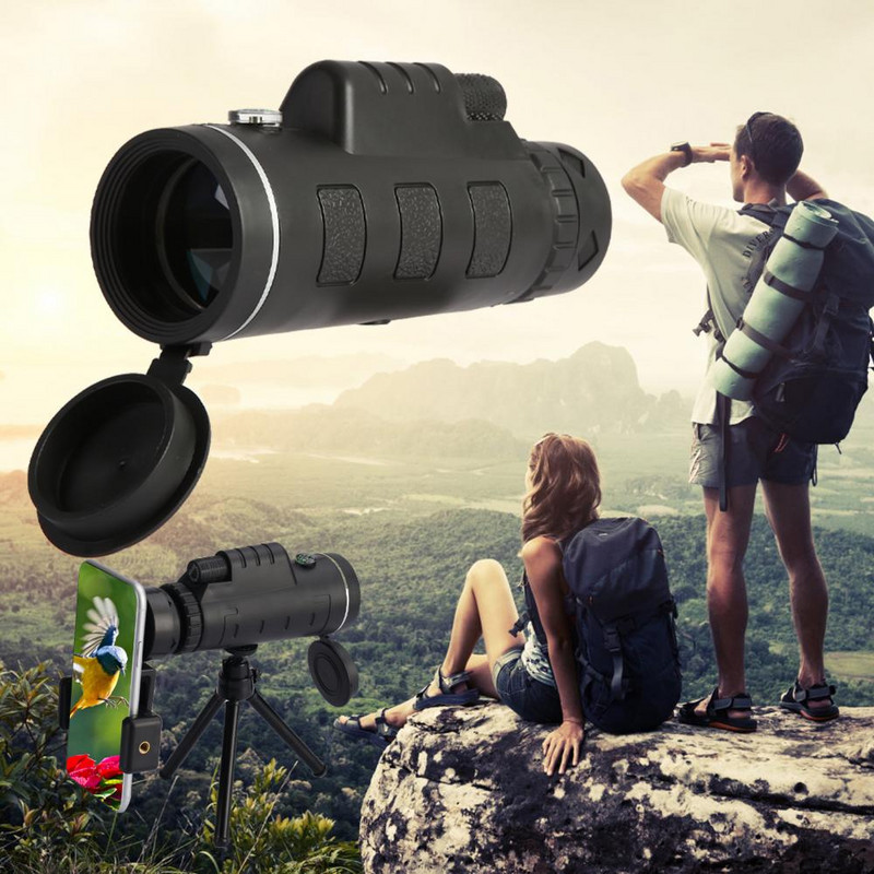 40x60 monokulārais teleskops tālummaiņas optiskais HD objektīvs BAK4 Prism ūdensizturīgs pret aizsvīšanu triecienizturīgs nakts redzamības rīki putnu vērošanai