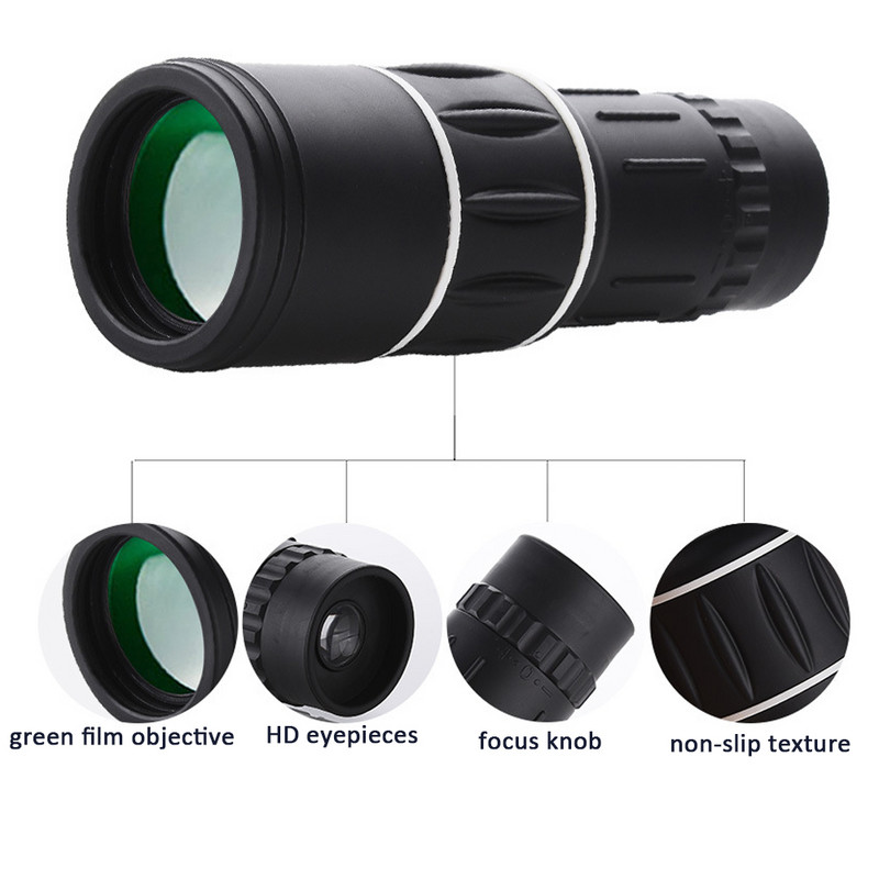 Telescop monocular cu focalizare dublă 16X52, zoom binocular pentru vânătoare, binoclu portabil 66M/8000M.
