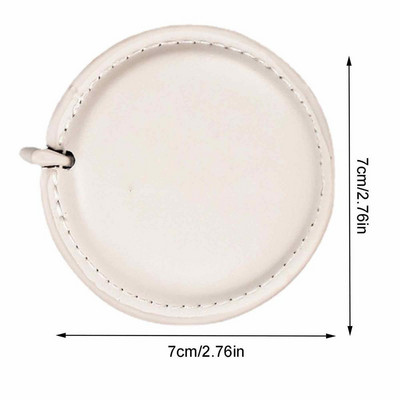 Dvojitá mini zaťahovacia mäkká páska s koženým puzdrom, flexibilné meracie pravítko na látku, veľkosť vrecka v páse