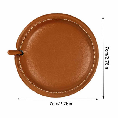 Dvojitá mini zaťahovacia mäkká páska s koženým puzdrom, flexibilné meracie pravítko na látku, veľkosť vrecka v páse