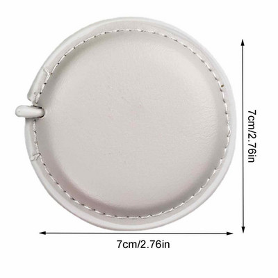 Dvojitá mini zaťahovacia mäkká páska s koženým puzdrom, flexibilné meracie pravítko na látku, veľkosť vrecka v páse