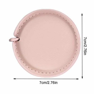 Dvojitá mini zaťahovacia mäkká páska s koženým puzdrom, flexibilné meracie pravítko na látku, veľkosť vrecka v páse