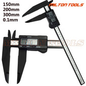 150mm 200mm 300mm 0.1mm șubler digital electronic Vernier fălică lung din plastic șubler digital micromete instrumente de măsurare DIY