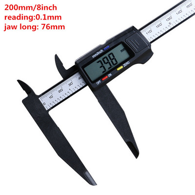 150mm 200mm 300mm 0.1mm șubler digital electronic Vernier fălică lung din plastic șubler digital micromete instrumente de măsurare DIY