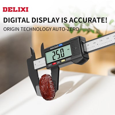 DELIXI 150 mm 0,1 mm digitālais suports 6 collu elektroniskā nonija suporta mērīšanas rīks suporta mikrometra digitālais lineāls