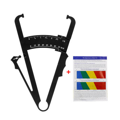 Body Fat Caliper Skin Analyzer Таблици за измерване Fitness Slim Keep Health Tester Монитор на телесните мазнини Измервател на себума Папка Измервателен инструмент