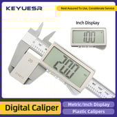 Șubler digital din plastic Fibră de carbon Șublere Vernier electronice metrice Instrumente de prelucrare a lemnului Instrumente de măsurare micrometru