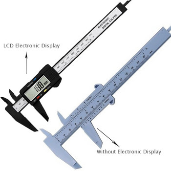 1 бр. 0-150 mm Цифров дебеломер, циферблат от въглеродни влакна, Направи си сам, дебеломер, Пахометър, Цифров микрометър, Електронни измервателни инструменти