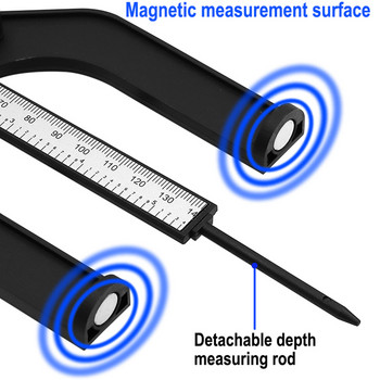 Ψηφιακό μετρητή ύψους Επιτραπέζιο πριόνι Μετρητής βάθους 80 mm με βίδα ασφάλισης τριών μονάδων μέτρησης για ξυλουργική