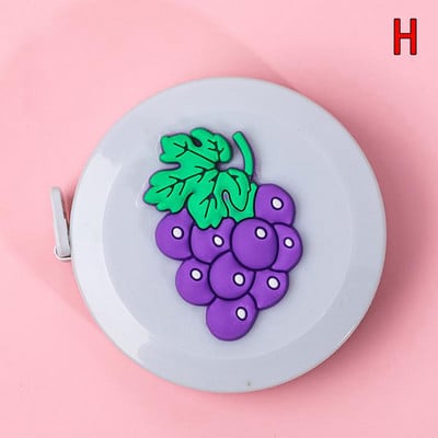 1,5 m prenosné zaťahovacie pravítko s mini zvieratami, ovocím a zeleninou, vzorom, detskou výškou, centimetrom a palcom na meranie tela