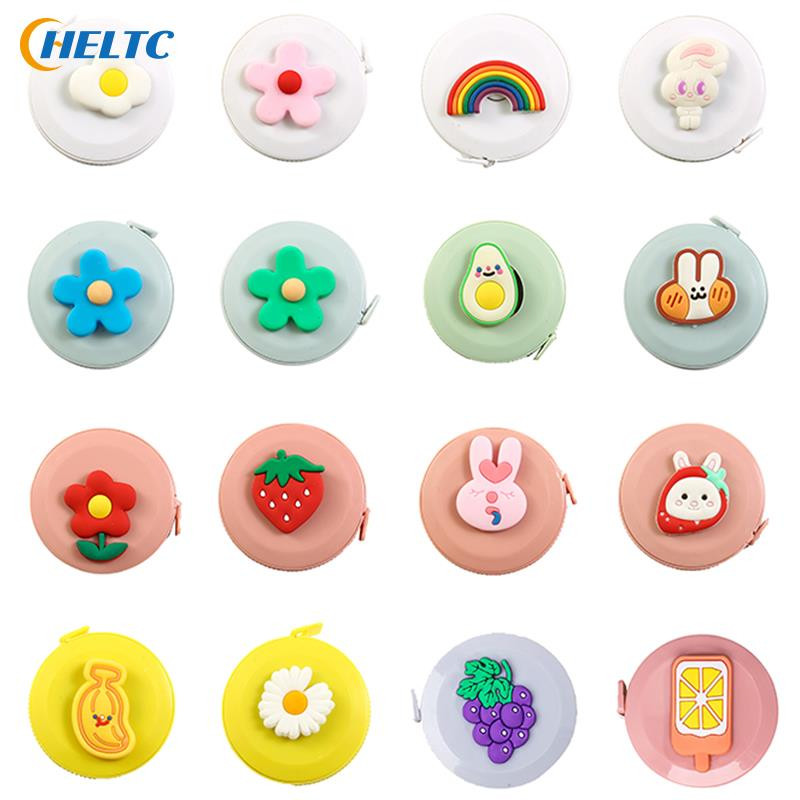 1,5 m prenosné zaťahovacie pravítko s mini zvieratami, ovocím a zeleninou, vzorom, detskou výškou, centimetrom a palcom na meranie tela