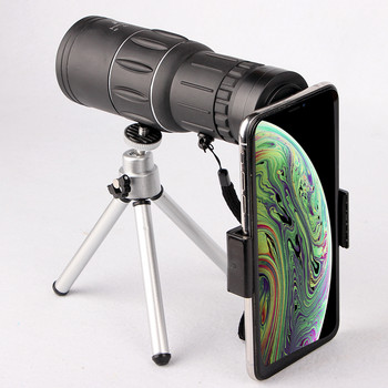 16 x 52 двуфокусен монокулярен зрителен телескоп Zoom Optic Lens Бинокулярно покритие Лещи за ловен оптичен прицел Щипка за телефон