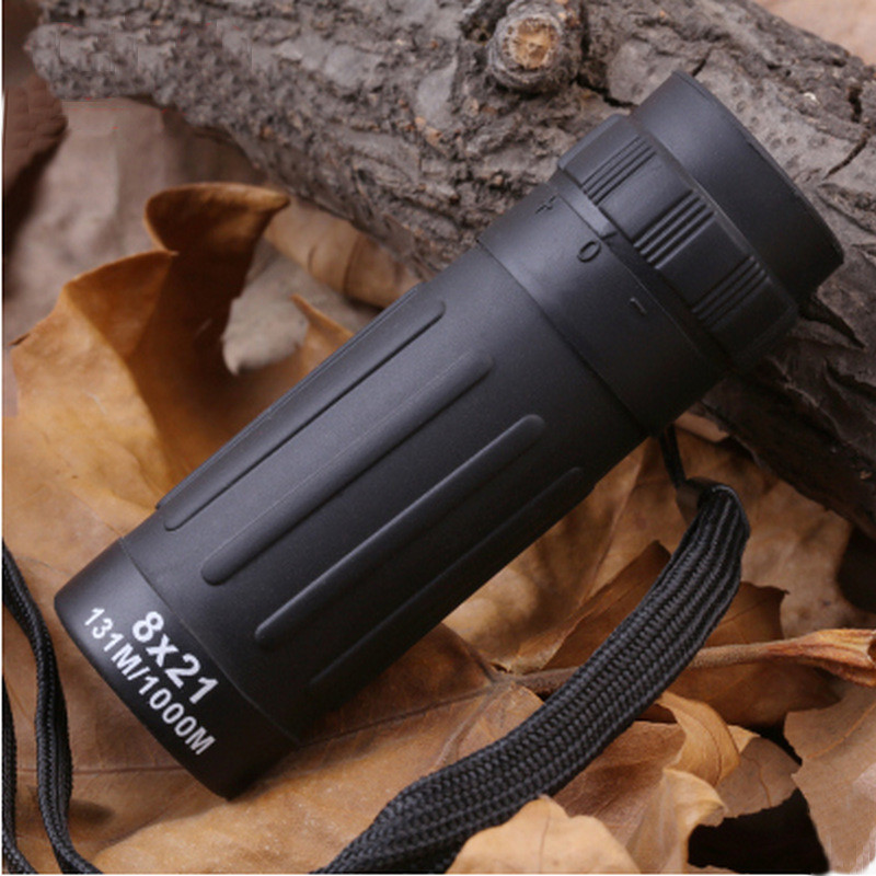 Telescop monocular cu viziune nocturnă 8x21 portabil HD OPTICS BAK4, cu putere superioară, camping în aer liber, drumeții, vânătoare, echipament de fotografiere