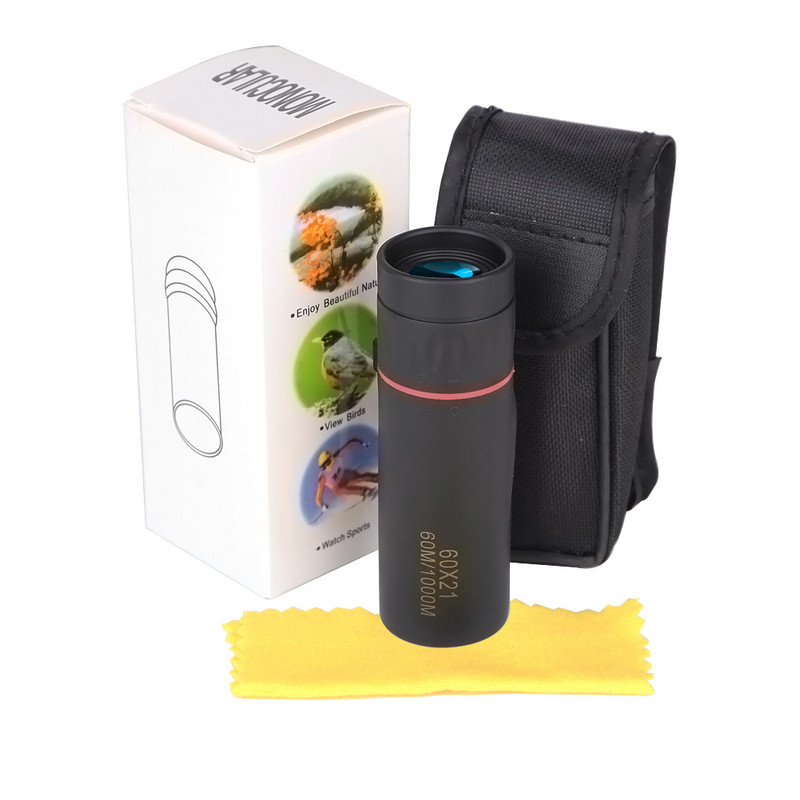 60*21 monokulárny ďalekohľad s vysokým rozlíšením, kompaktný a jemný vreckový ďalekohľad na pozorovanie vtákov, operné poľné okuliare a poľovnícke vyhliadky.