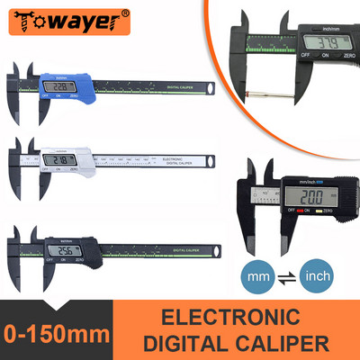 Digitālais suports 6 collu LCD elektroniskais vernjē suports 0–150 mm mērierīces pachometrs digitālais mikrometrs instrumenta mērīšanas instrumenti