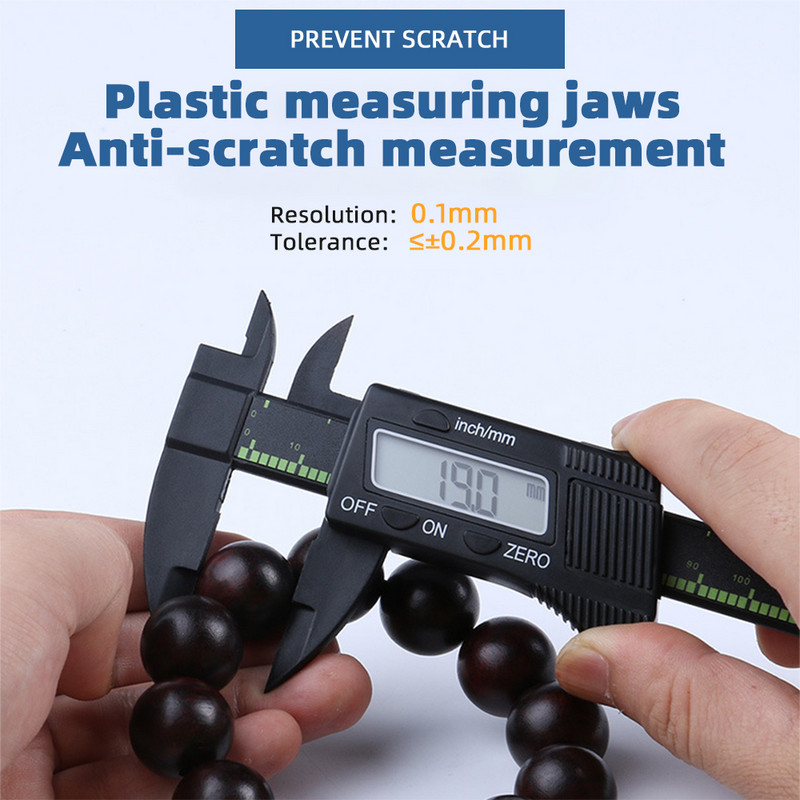 Digitálne posuvné meradlo 6-palcový LCD elektronický posuvný merač 0-150 mm, pachometer, digitálny mikrometer, meracie nástroje