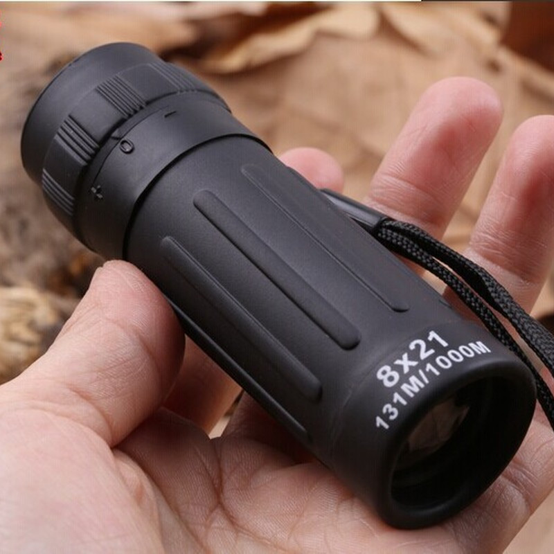 Mini nagy felbontású monokuláris teleszkóp zoom 8X kültéri utazáshoz, vízálló hordozható vadászat kemping puska monokuláris távcső