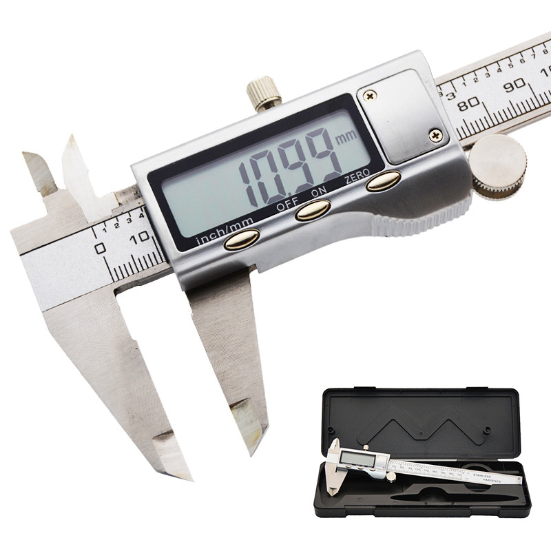 Șubler digital Vernier 6 inch din oțel inoxidabil șubler digital electronic 150 mm șubler din metal Instrumente de măsurare Micrometru Manometru