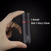 Mini telescop monocular 8X21 30X25 High Times Telescop monocular portabil lunetă oculară cu clemă de suport pentru telefon pentru vânătoare