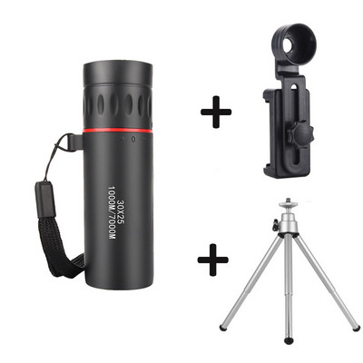 Mini telescop monocular 8X21 30X25 High Times Telescop monocular portabil lunetă oculară cu clemă de suport pentru telefon pentru vânătoare