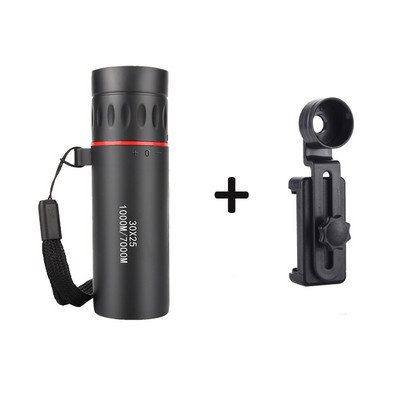 Mini telescop monocular 8X21 30X25 High Times Telescop monocular portabil lunetă oculară cu clemă de suport pentru telefon pentru vânătoare